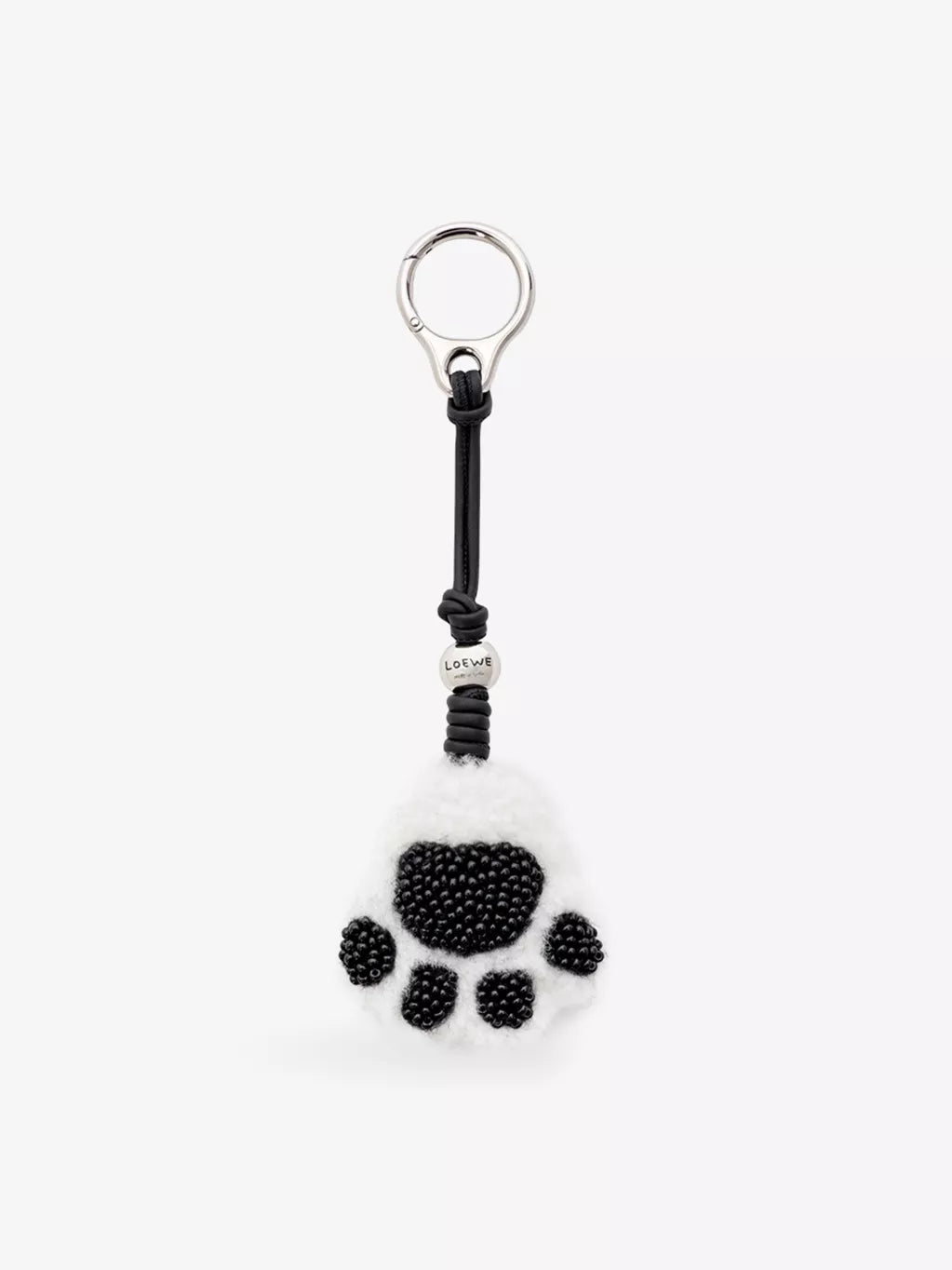 LOEWE Paw Beaded and Leather Bag Charm